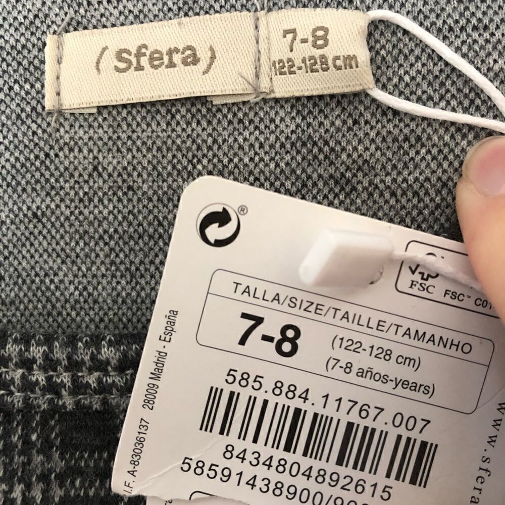 Sfera Girls’ Black & Grey Plaid Dress‎ - Picture 11 of 14